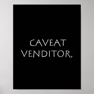 Poster Vendeur de caveat