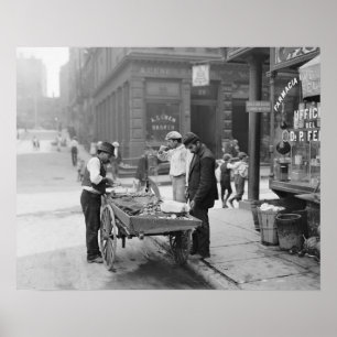Poster Vendeur de palourdes à Little Italy, 1906. Photo v