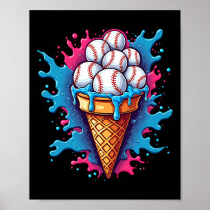 Poster Vendre Crème glacée Cute Sports Amoureux Design