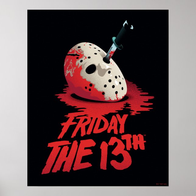 Poster Vendredi 13 | Couteau à travers le masque de hocke (Devant)