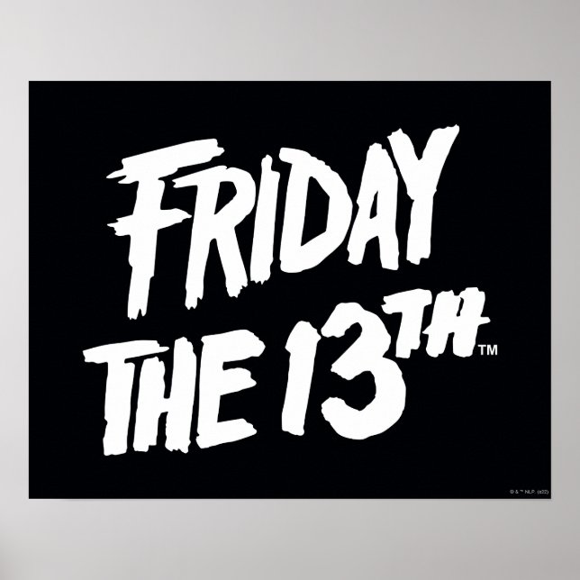 Poster Vendredi 13 | Logo empilé peint (Devant)