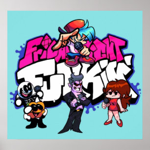 Poster vendredi soir funkin musique jeux discoFrid