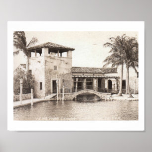 Poster Venetian Casino, Coral Gables, Florida Vintage