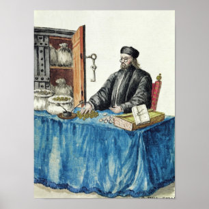 Poster Venetian Moneylender, tiré d'un livre illustré