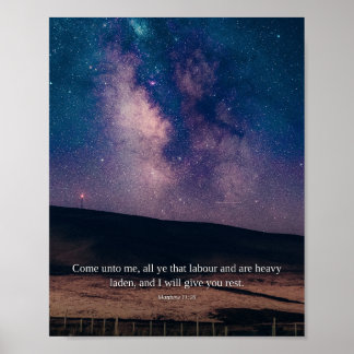 Poster Venez à Moi — Matthieu 11:28 Art