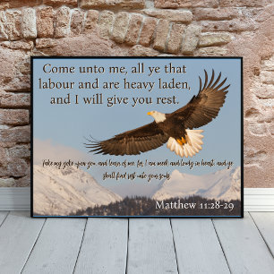 Poster Venez à moi tous ceux qui sont fatigués Aigle Maje