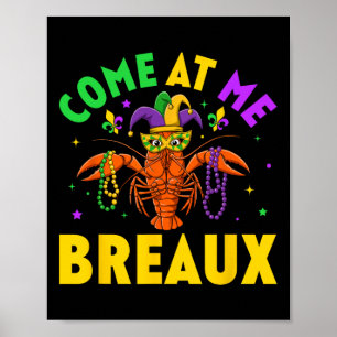 Poster Venez Au Me Breaux Perles De Crawfish Drôle Mardi 