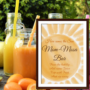 Poster Venez au Son Baby shower de soleil Maman-osa Bar