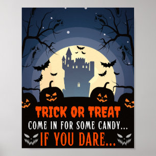 Poster Venez dans le cadre de l'Halloween Éffrayant de Ca