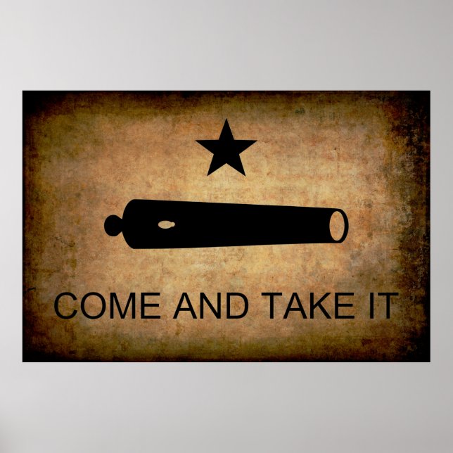 POSTER VENEZ LE PRENDRE ! DRAPEAU TEXAS 1835 (Devant)
