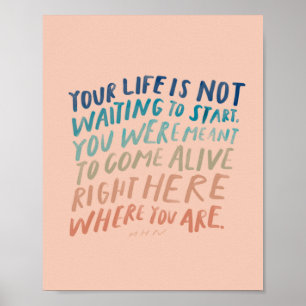 Poster Venez vivre ici - Citation Inspirante Art Ca