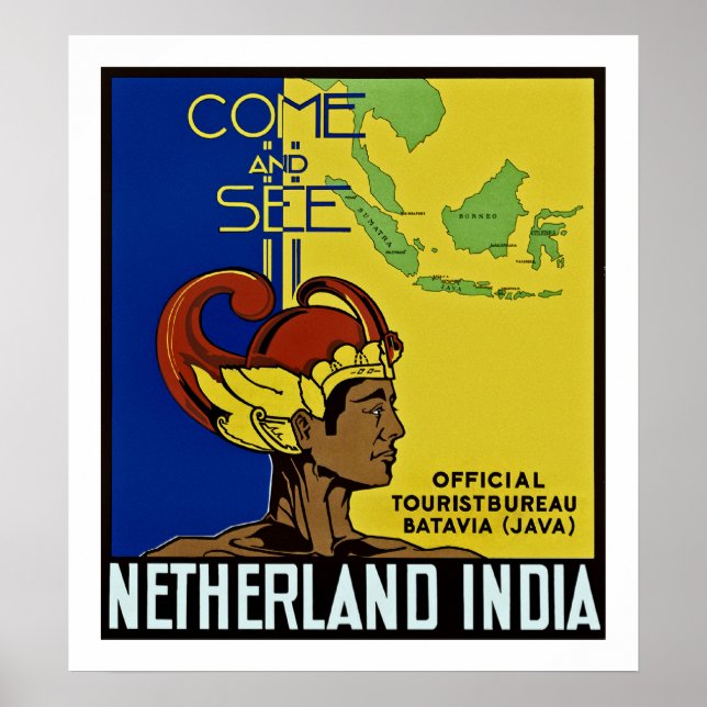 Poster Venez voir Pays-Bas Inde (Devant)