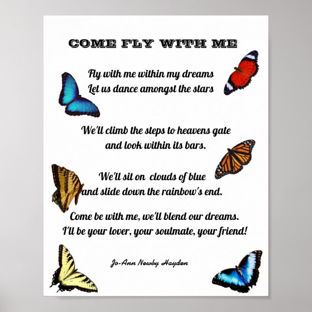 POSTER VENEZ VOLER AVEC MOI POEM (Devant)