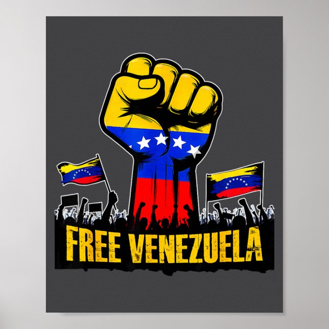Poster Venezuela Flag Venezuela Libre 2026  (Devant)