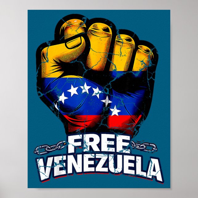 Poster Venezuela Flag Venezuela Libre 2026  (Devant)