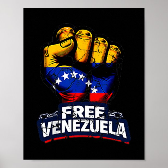 Poster Venezuela Flag Venezuela Libre 2026  (Devant)