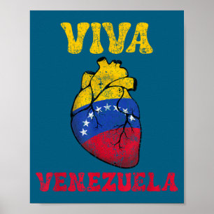 Poster Venezuela Libre 2026 Drapeau Cœur Venezuela 