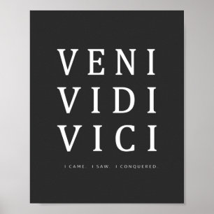 Poster Veni Vidi Vici   Devis inspirant
