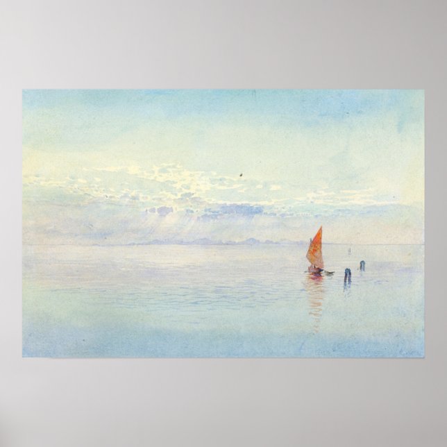 Poster Venice George Elbert Burr Aquarelle de mer (Devant)