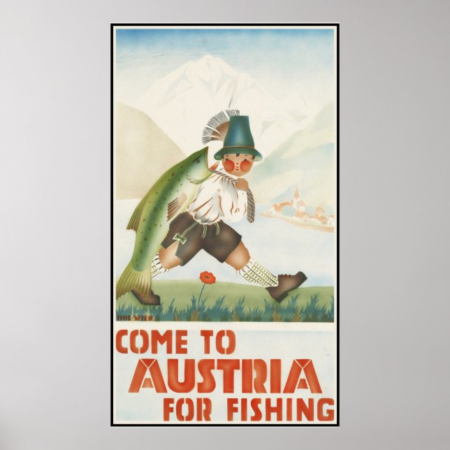 Poster Venir En Autriche Pour La Pêche (Devant)