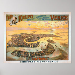 Poster Venise ancienne et moderne à Olympia Vue aérienne