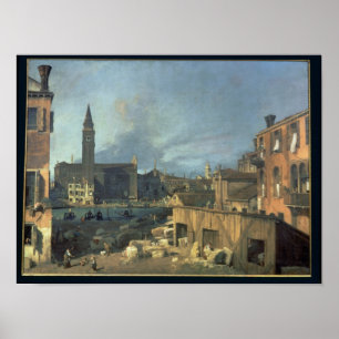 Poster Venise : Campo San Vidal et Père Noël Maria Carita