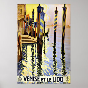 Poster Venise et le Lido Italie Vintage voyage