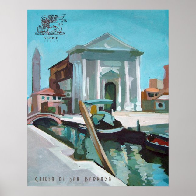 Poster Venise, Italie | Campo San Barnaba (Devant)