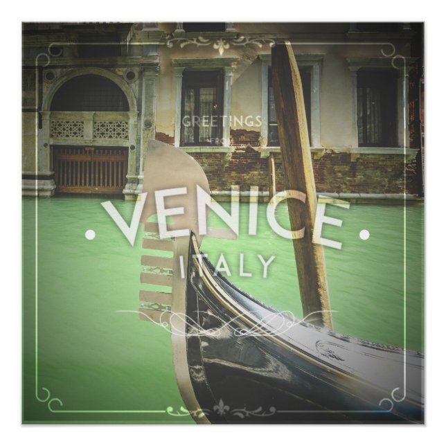 Poster Venise, Italie, Europe N Carré Papier Dessous de v (Devant)