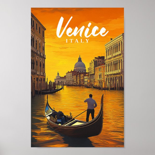 Poster Venise Italie Lieu de voyage célèbre (Devant)