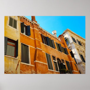 Poster Venise Italie Maisons de Style Architecture Véniti