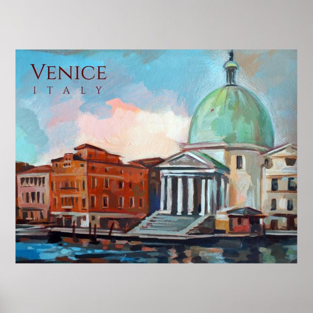 Poster Venise, Italie - San Simeone Piccolo (Devant)