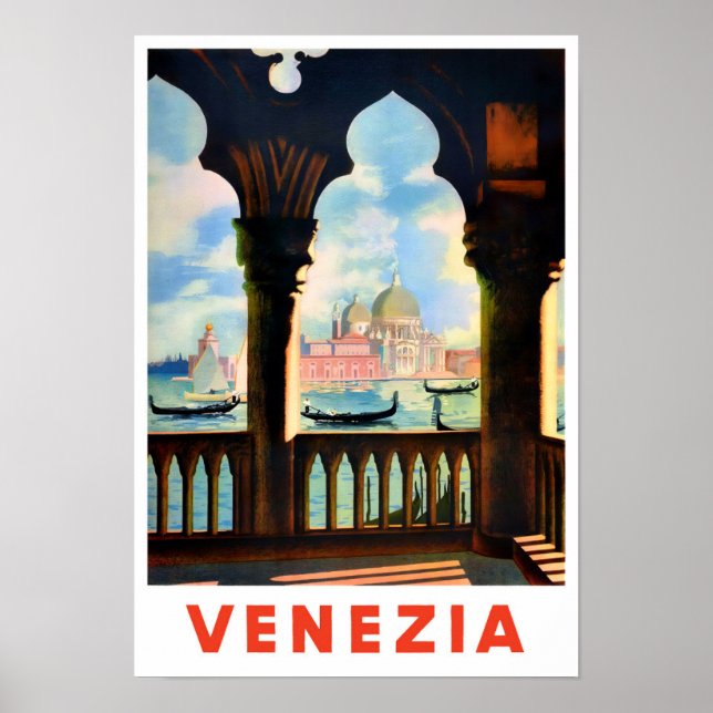 Poster Venise Italie voyage vintage (Devant)