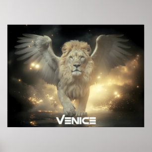 POSTER VENISE - LION AILÉ