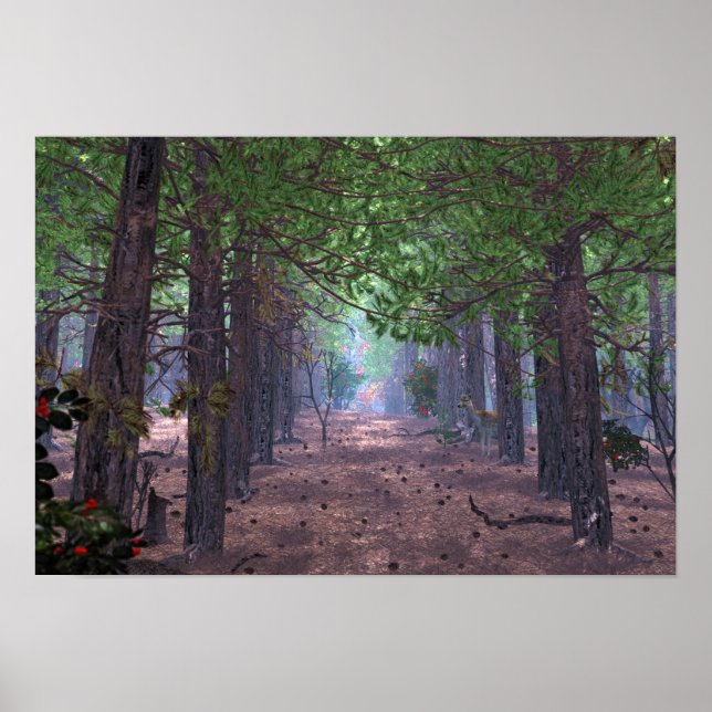 Poster Vent dans les pins Imprimer (Devant)