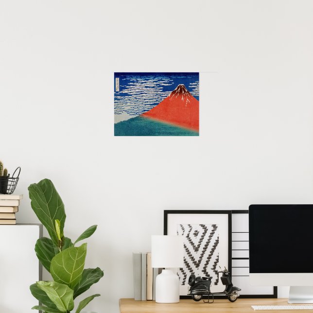 Poster Vent fin, Matin clair (Fuji Rouge) (Bureau à domicile)