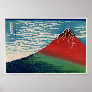 Poster Vent fin, matin clair par Katsushika Hokusai
