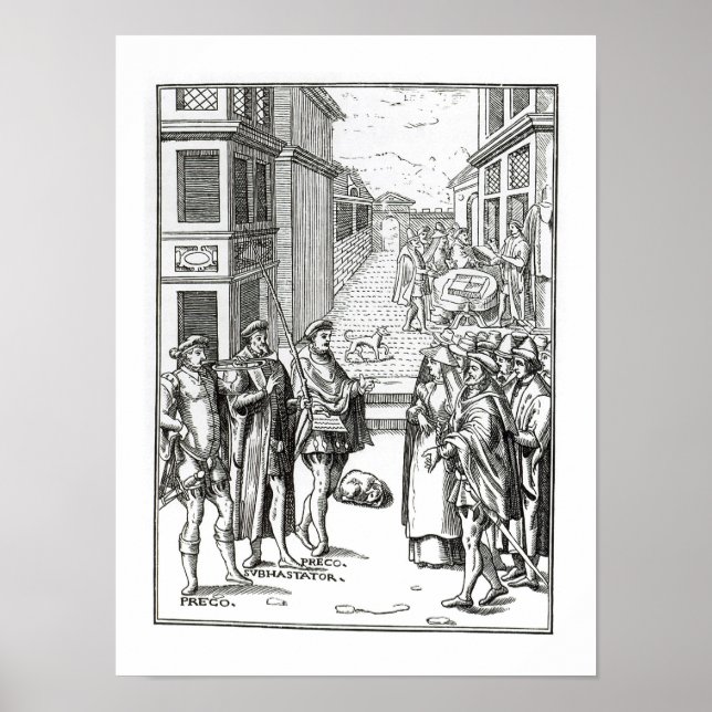 Poster Vente par Town Crier, après une coupe de bois dans (Devant)