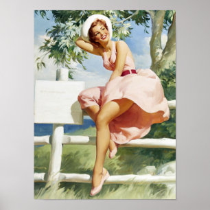 Poster Ventée sur la pointe de clôture