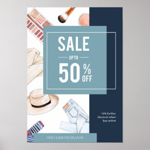 Poster Ventes de mode Watercolor