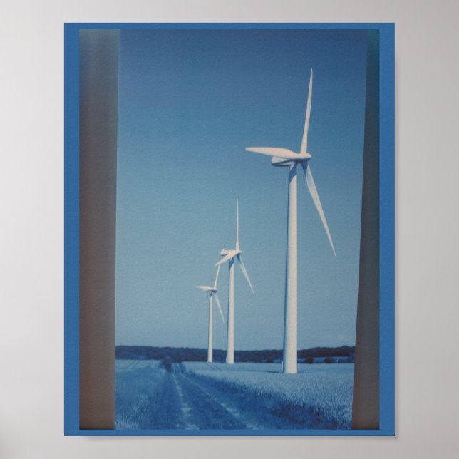 Poster Ventilateur à roue CLEAN Wind Energy Gaint sur la  (Devant)
