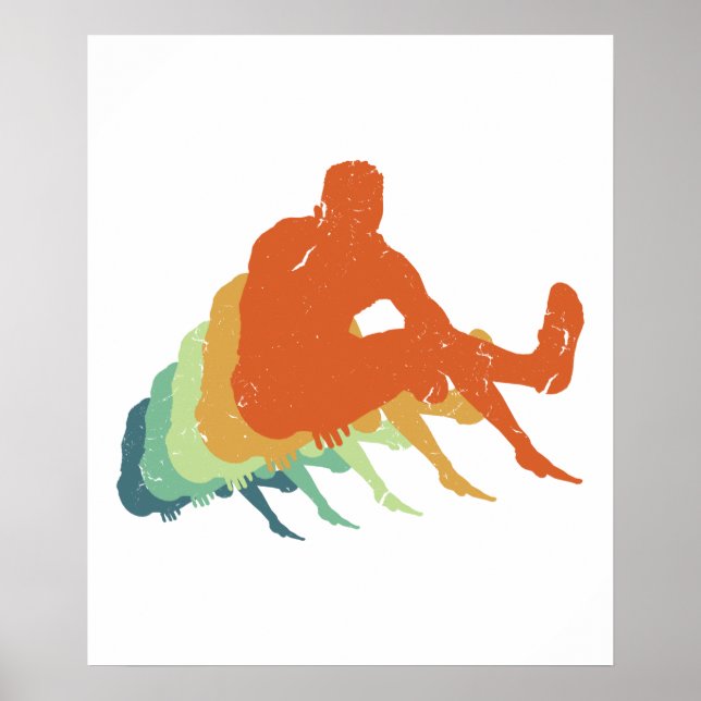 Poster Ventilateur d'athlète olympique rétrograde (Devant)