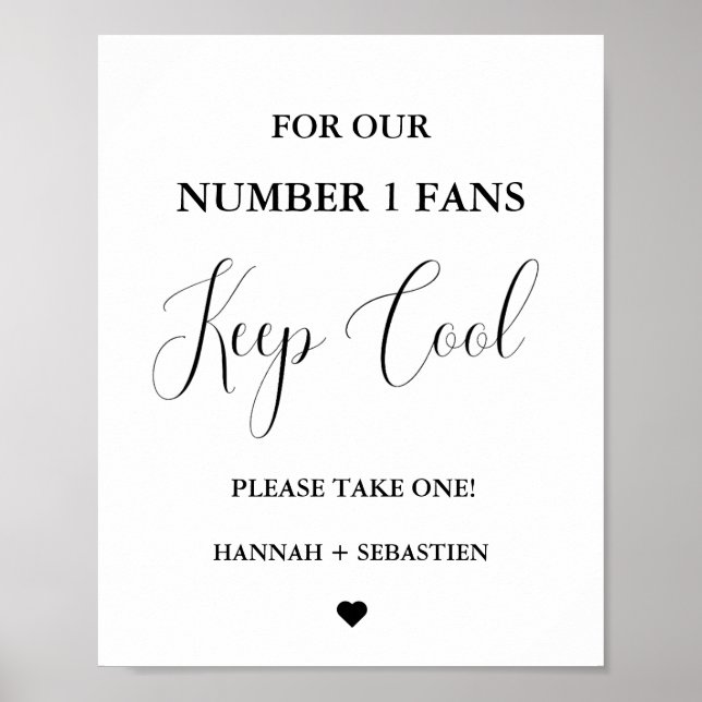 Poster Ventilateur Mariage moderne pour nos fans numéro u (Devant)