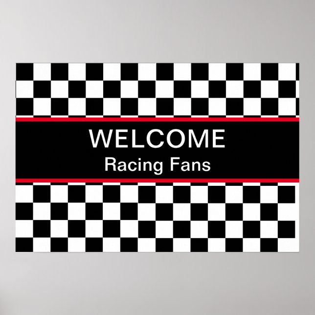 Poster Ventilateurs De Course De Voiture De Bienvenue (Devant)