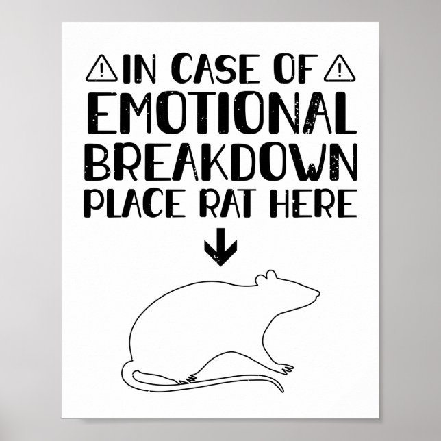 Poster Ventilation émotionnelle du taux | Rats Animaux de (Devant)