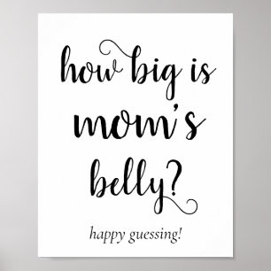 Poster Ventre simple Mommys   Jeu de devinette de script 