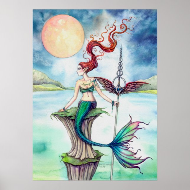 Poster Vents d'Irlande Imaginaire Mermaid Art (Devant)