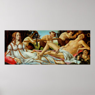 Poster Vénus et Mars de Bottichelli