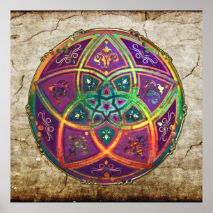 Poster Vénus Fleur d'amour fineART Oriental Antique Or