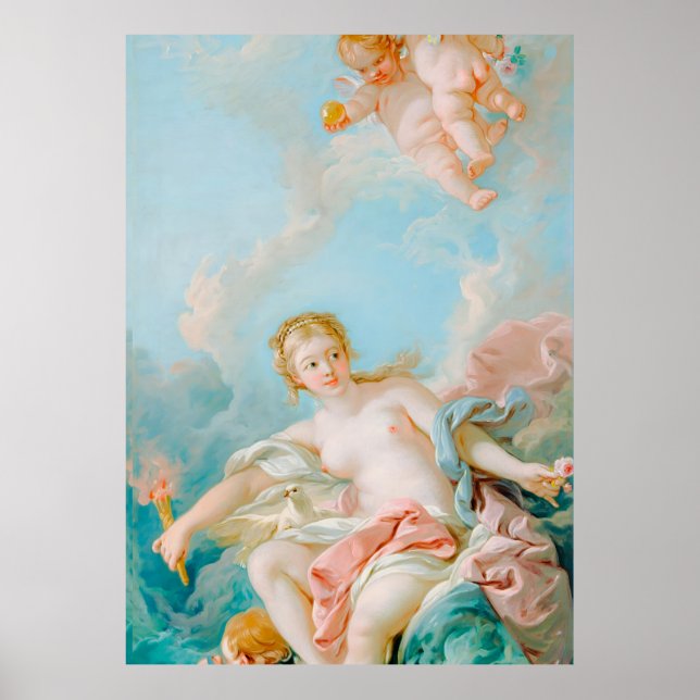 Poster Vénus sur les vagues par François Boucher (Devant)